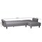 Baxton Studio Chesterfield Retro-Modern Slate Grey Fabric Upholstered Convertible Sofa Bed 245-13751-ZORO - alternate 7